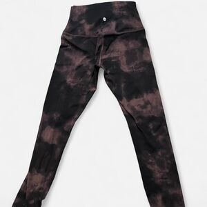 CRZ YOGA Black and Brown Tie-Dye Leggings